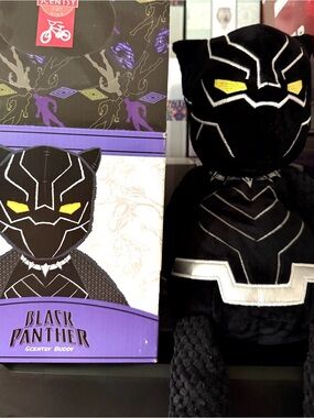 Scentsy Marvel Black Panther Buddy NEW Retired + Nine Realms Scent Pak